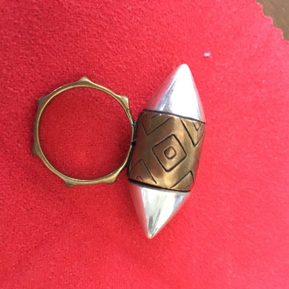 Pamela Love Sterling silver and bronze "ellipse"  ring - Picture 2 of 10